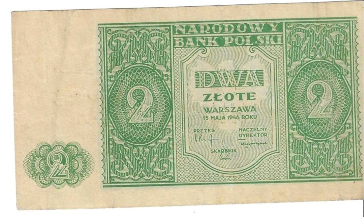 Billetes - Europa - Polonia - 124 - MBC+ - 1946 - 2 zlote - Click en la imagen para cerrar