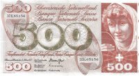 Billetes - Europa - Suiza - 51k - mbc+ - 7/3/1973 - 500 francos - Num.ref: 10K65156