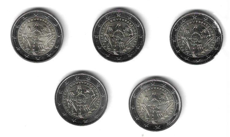 Monedas - Euros - 2€ - Alemania - SC - 2024 - Isla de Rugen - Conjunto 5 monedas - Click en la imagen para cerrar