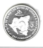 Monedas - America - Nicaragua - 79 - 1992 - 250 cordoba - plata