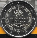 Monedas - Euros - 2€ - Belgica - Año 2017 - Universidad de Lieja