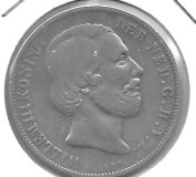 Monedas - Europa - Holanda - 93 - 1863 - gulden - plata