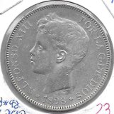 Monedas - EspaÃ±a - Alfonso XIII ( 17-V-1886/14-IV) - 153 - 1898*18*98 - 5 pesetas - plata