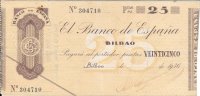 Billetes - España - II Republica (1931 - 1939) - Banco de España (Bilbao) - 392 - mbc+ - 1936 - 25 pesetas - Num.ref: 304710