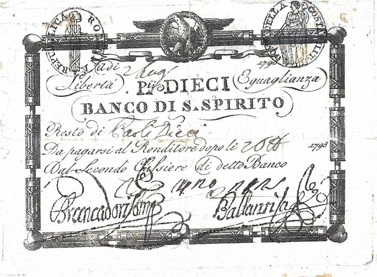 Billetes - Europa - Italia - S525 - mbc+ - 1798 - Estados Italianos - Banco Espirito Santo - Click en la imagen para cerrar