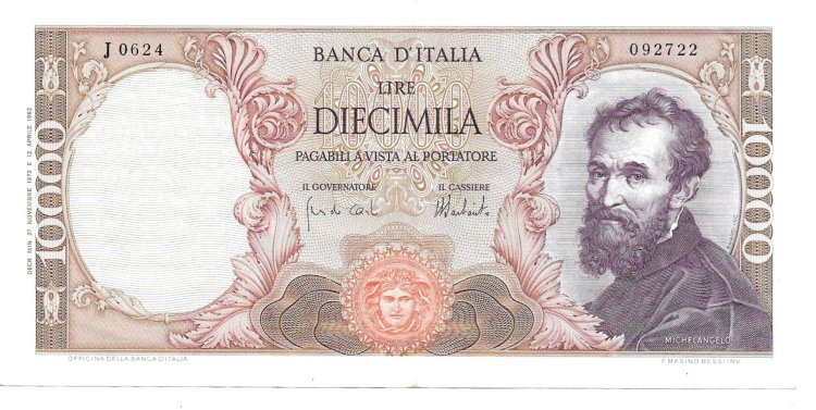 Billetes - Europa - Francia - 97F - ebc - 1973 - 10000 lira - Num.ref:092722 - Click en la imagen para cerrar