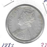 Monedas - Europa - Gran bretaÃ±a (India BritÃ¡nica) - 492 - 1877 - Rupia - plata