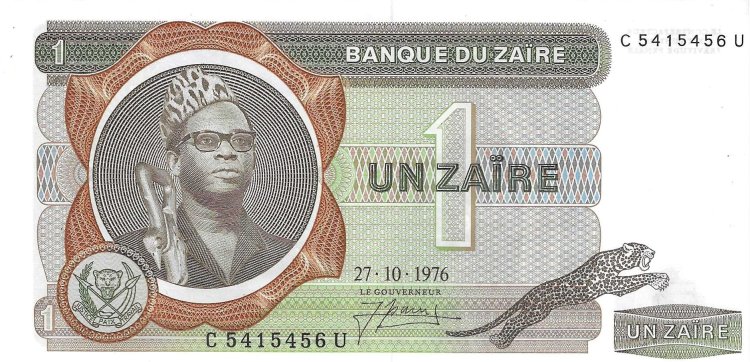 Billetes - Africa - Zaire - 18 - SC - 1972 - zaire - Num.ref: C5415456U - Click en la imagen para cerrar