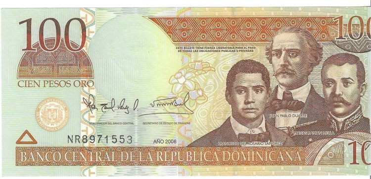 Billetes - America - Rep. Dominicana - 177a - SC - 2006 - 100 pesos - Num.ref: NR8971553 - Click en la imagen para cerrar