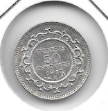 Monedas - Africa - Tunez - 237 - 1917 - 50 ct - plata