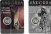 Monedas - Euros - 2€ - Andorra - - SC - COnjunto dos monedas - 2024 - 100 Años Esqui a Andorra + Campeonatos BTT 2024