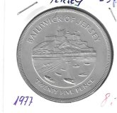 Monedas - Europa - Jersey - 44 - 1977 - 25 pence