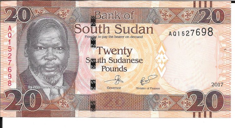 Billetes - Africa - Sudan del Sur - 13c - sc - 2017 - 20 pounds - Num.ref: AQ1527698 - Click en la imagen para cerrar