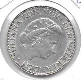 Monedas - Europa - Holanda - 185 - 1966 - 2,5 gulden - plata