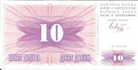 Billetes - Europa - Bosnia - 10 - sc - 10 dinara - Num.ref: 87956658