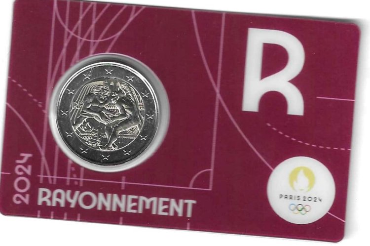 Monedas - Euros - 2€ - Francia - SC - 2024 - JJOO Paris 2024 (Morado) - Click en la imagen para cerrar