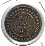 Monedas - Africa - Tunez - 236 - 1911 - 10 ct