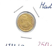 Monedas - Monedas de oro - 545 - España - 1783 - Carlos III - 1/2 escudo - Madrid