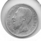 Monedas - Europa - Belgica - 29.1 - 1886 - franco - plata