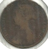 Monedas - Europa - Gran Bretaña - 748.2 - Año 1861 - 1/2 Penny