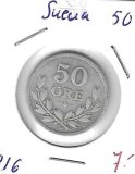 Monedas - Europa - Suecia - 788 - 1935 - 50 ore - plata