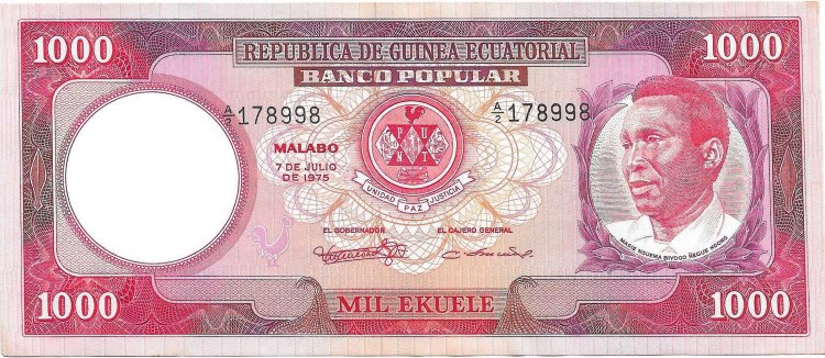 Billetes - Africa - Guinea ecuatorial - 8 - sc - 1975 - 10000 ekuele - Num.ref: 178998 - Click en la imagen para cerrar