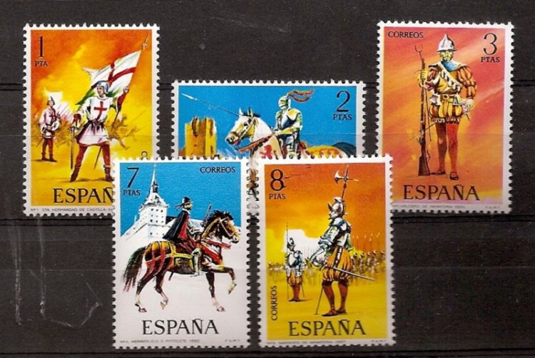 Sellos - Países - España - 2º Cent. (Series Completas) - Estado Español - 1973 - 2139/43 - ** - Click en la imagen para cerrar