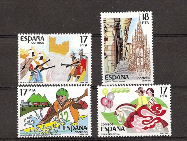 Sellos - Países - España - 2º Cent. (Series Completas) - Juan Carlos I - 1985 - 2783/86 - ** - Click en la imagen para cerrar