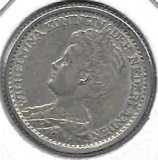 Monedas - Europa - Holanda - 146 - 1919 - 25 Ct - Plata