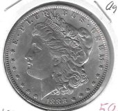 Monedas - America - Estados Unidos - 841 - 1888 - dolar - plata