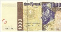 Billetes - Europa - Portugal - 188d - sc - Año 2000 - 1000 escudos