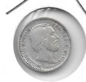 Monedas - Europa - Holanda - 80 - 1884 - 10 ct - plata