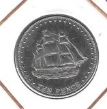 Monedas - America - Tristan da Cunha - 5 - 2008 - 10 pence - Islas Stoltenhof