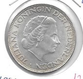 Monedas - Europa - Holanda - 185 - 1962 - 2,5 gulden - plata