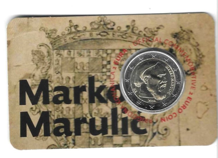 Monedas - Euros - 2€ - Croacia - SC - 2024 - Marko Marulio - Click en la imagen para cerrar