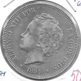 Monedas - EspaÃ±a - Alfonso XIII ( 17-V-1886/14-IV) - 150 - 1894*18*94 - 5 pesetas - plata