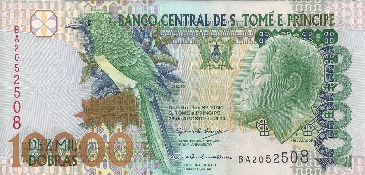 Billetes - Africa - Santo Tomé - 066b - sc - Año 2004 - 10000 dollares - Click en la imagen para cerrar