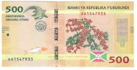 Billetes - Africa - Burundi - 50 - SC - 2015 - 500 amafranga - Num.ref: AA1547933