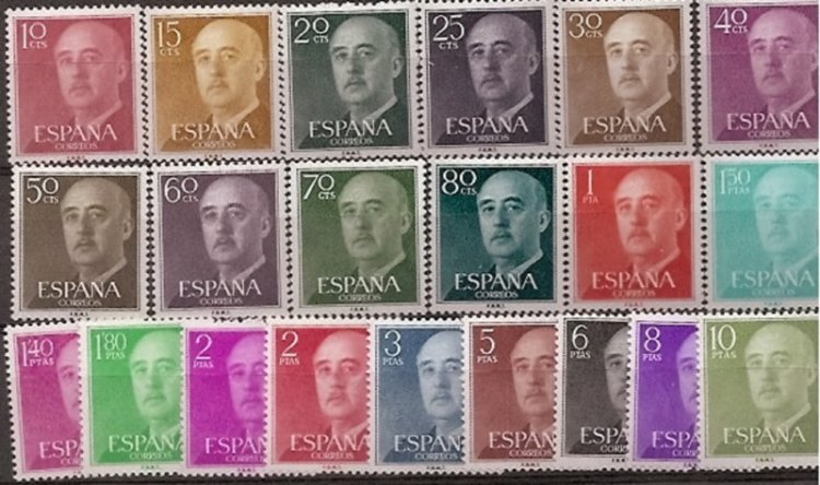 Sellos - Países - España - 2º Cent. (Series Completas) - Estado Español - 1955 - 1143/63 - ** - Click en la imagen para cerrar