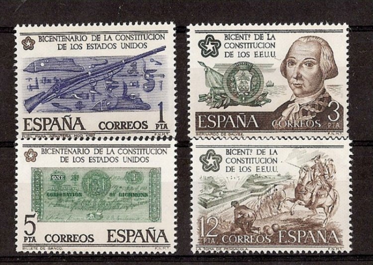 Sellos - Países - España - 2º Cent. (Series Completas) - Juan Carlos I - 1976 - 2322/25 - ** - Click en la imagen para cerrar