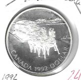 Monedas - America - Canada - 210 - 1992 - dolar - plata