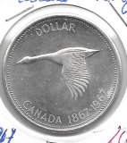 Monedas - America - Canada - 70 - 1967 - dollar - plata