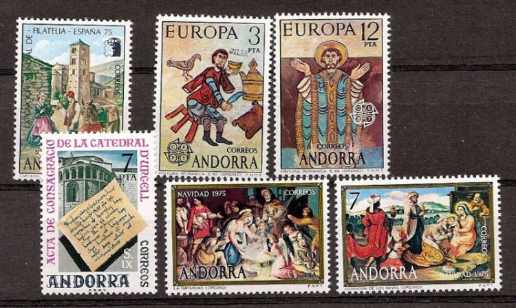 Andorra - Correo Español - Años completos - 1975 - ** - Click en la imagen para cerrar