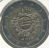 2€ - Irlanda - SC - Año 2012 - Décimo Anniversario circulacion Euro