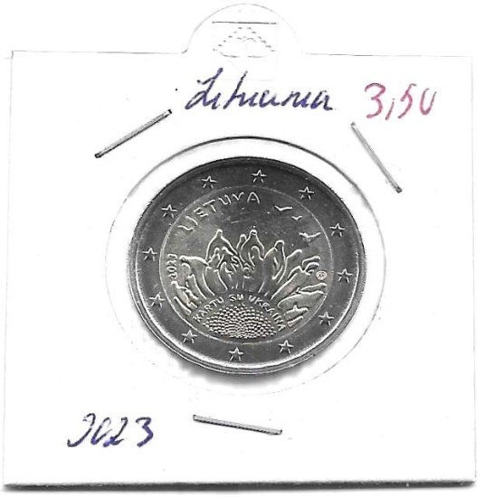 Monedas - Euros - 2€ - Lituania - SC - 2023 - Juntos con Ucrania - Click en la imagen para cerrar