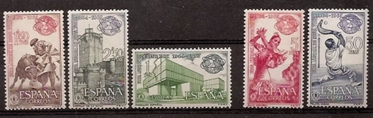 Sellos - Países - España - 2º Cent. (Series Completas) - Estado Español - 1964 - 1590/94 - ** - Click en la imagen para cerrar