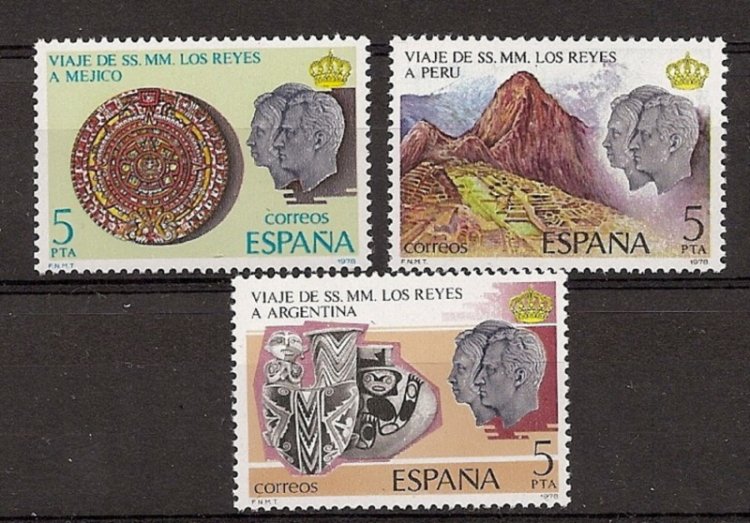 Sellos - Países - España - 2º Cent. (Series Completas) - Juan Carlos I - 1978 - 2493/95 - ** - Click en la imagen para cerrar