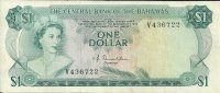 Billetes - America - Bahamas - 027 - mbc - Año 1968 - dollar