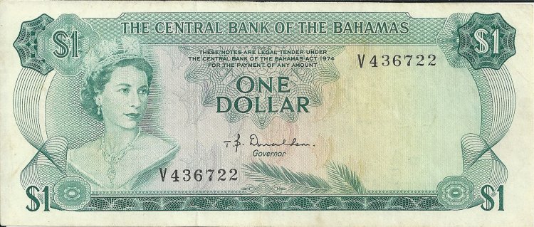 Billetes - America - Bahamas - 027 - mbc - Año 1968 - dollar - Click en la imagen para cerrar