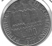 Monedas - Europa - San Marino - 69 - Año 1977 - 100 Liras